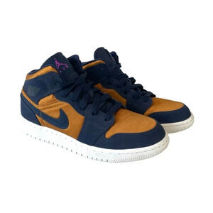 Nike Air Jordan 1 Retro Obsidian Desert Ochre Sneakers Youth 4.5